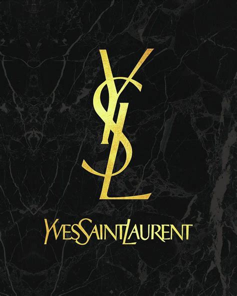 ysl logo gold